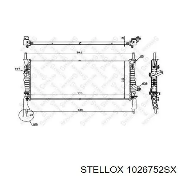 Радіатор основний Ford 6C118005AD ціна, від 86.84 USD