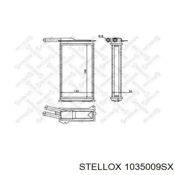 Радіатор пічки (обігрівача) Stellox 1035009SX ціна, від 20.67 USD