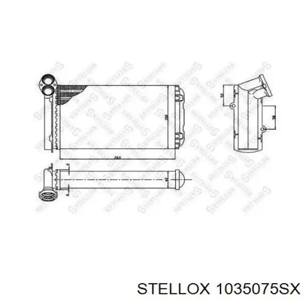 Радіатор пічки (обігрівача) Stellox 1035075SX ціна, від 28.18 USD