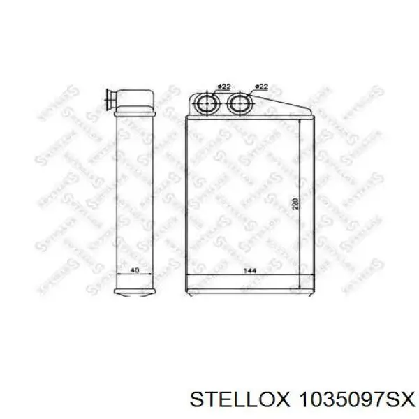 Радіатор пічки (обігрівача) Stellox 1035097SX ціна, від 31.52 USD