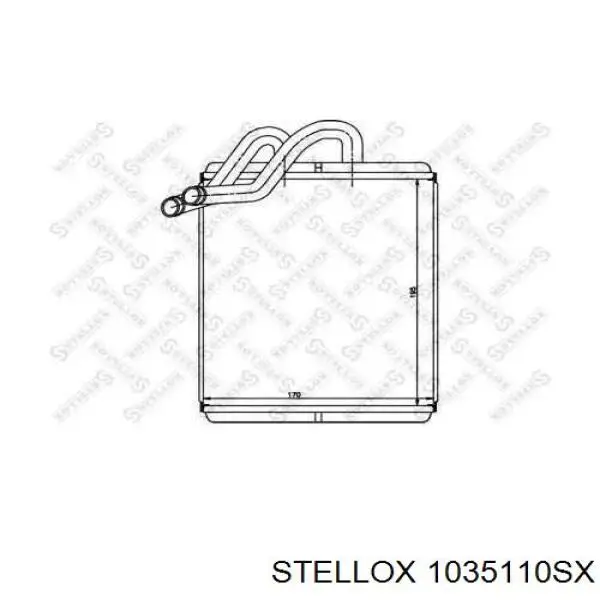 Радіатор пічки (обігрівача) Stellox 1035110SX ціна, від 41.54 USD