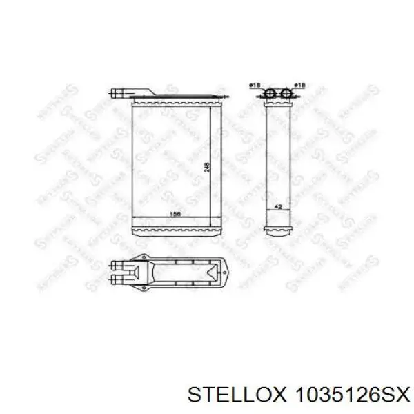 Радіатор пічки (обігрівача) Stellox 1035126SX ціна, від 24.00 USD