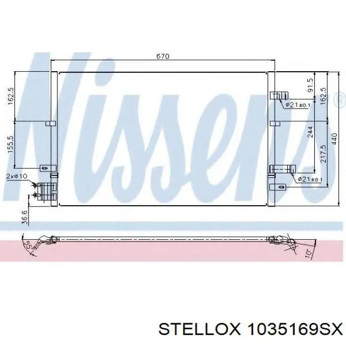 Радіатор пічки (обігрівача) Stellox 1035169SX ціна, від 22.99 USD