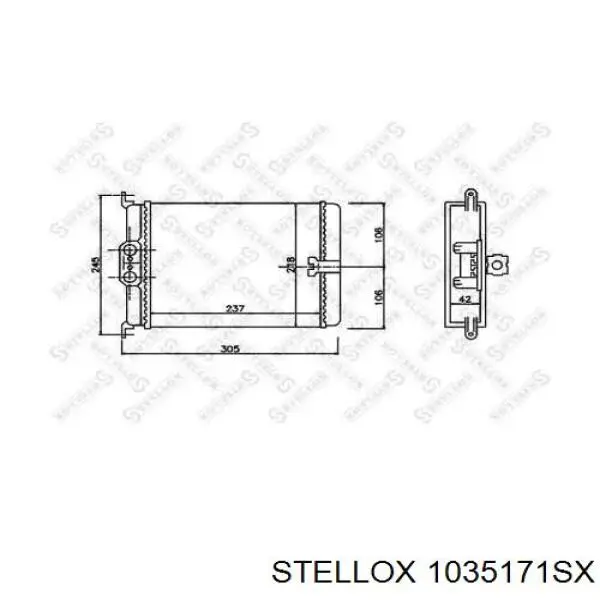1035171SX Stellox Радіатор опалювача салону