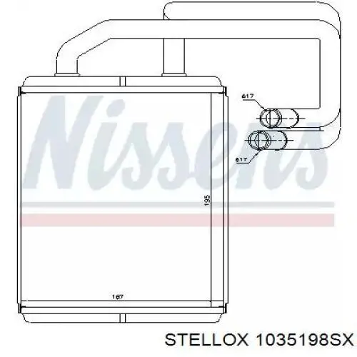 Радіатор пічки (обігрівача) 1035198SX Stellox