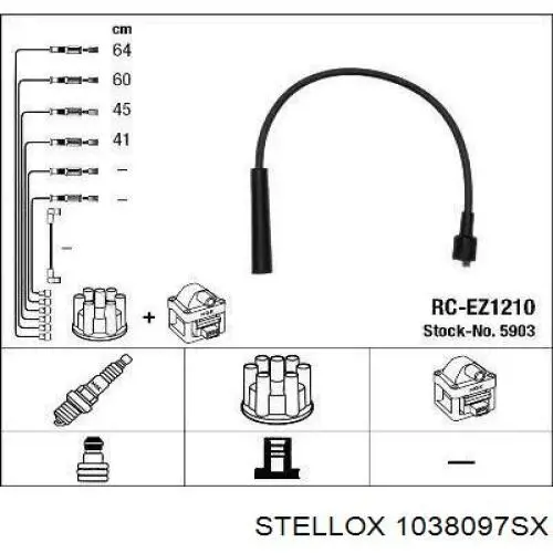 Високовольтні дроти RCEZ1210 NGK