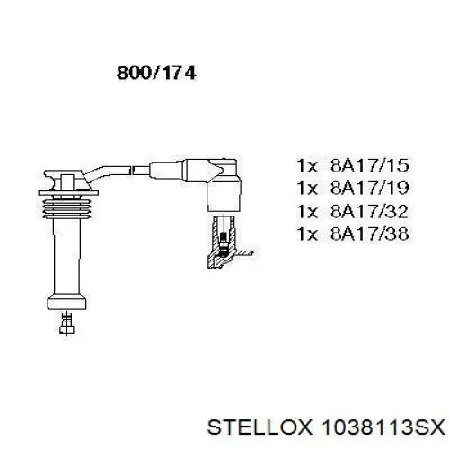 Дріт високовольтний, комплект 1038113SX Stellox