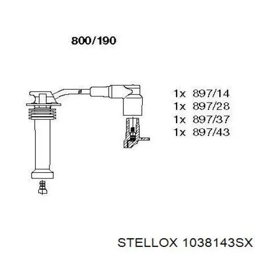 Дріт високовольтні, комплект 1038143SX Stellox