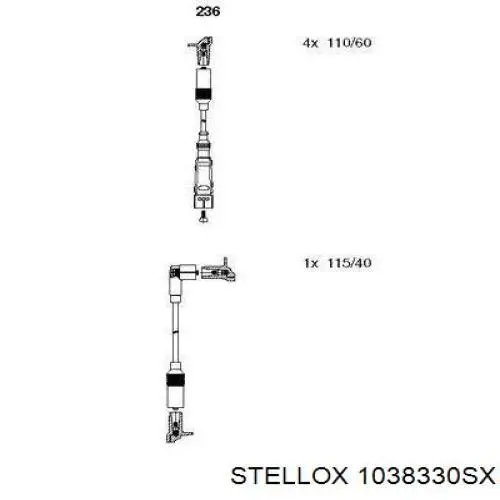 1038330SX Stellox дріт високовольтні, комплект