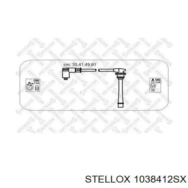 Дроти запалювання Stellox 1038412SX ціна, від 16.90 USD
