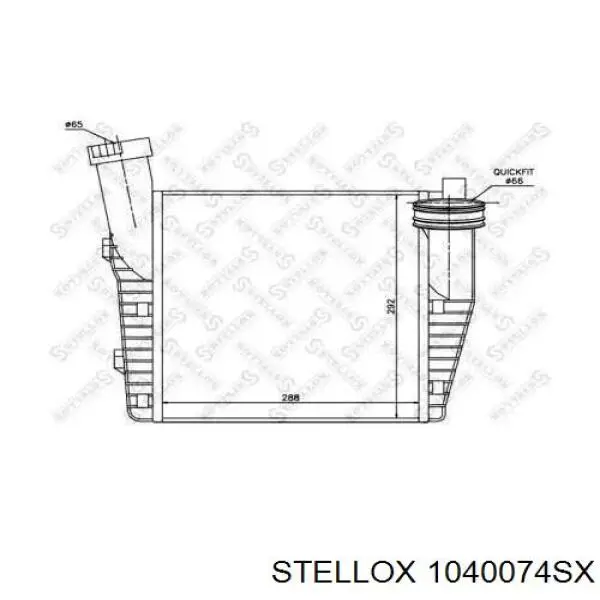 Купити 1040074SX Stellox Радіатор интеркуллера