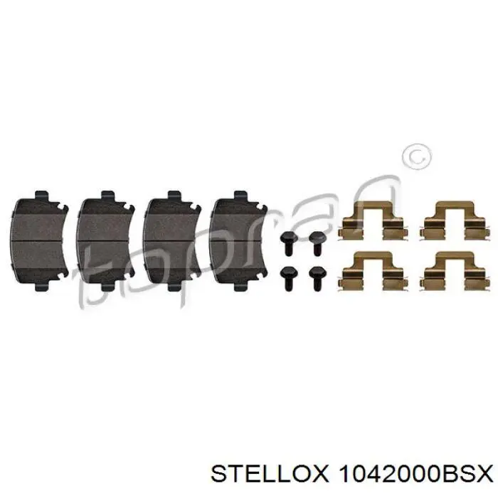 Задні гальмівні колодки 1042000BSX Stellox