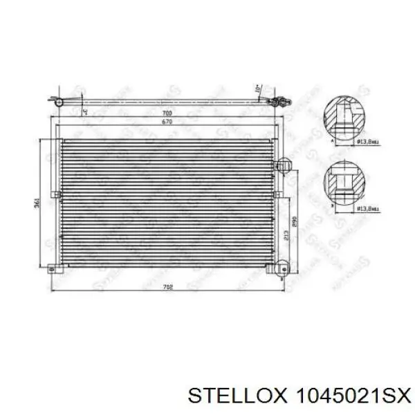 Радіатор кондиціонера 1045021SX Stellox