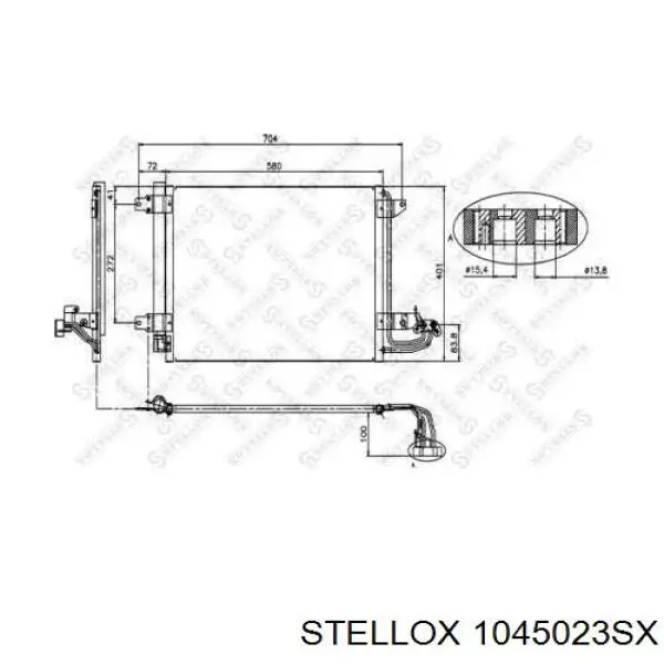 Радіатор кондиціонера 1045023SX Stellox