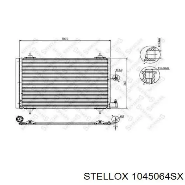 Купити 1045064SX Stellox Радіатор системи охолодження кондиціонера