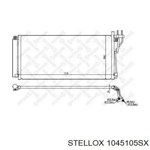 Радіатор кондиціонера 1045105SX Stellox