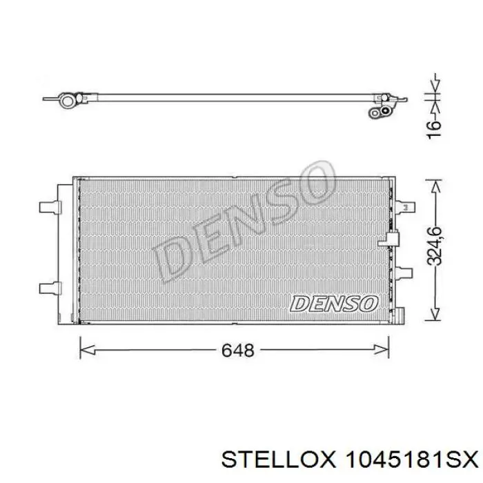 Радіатор кондиціонера 1045181SX Stellox