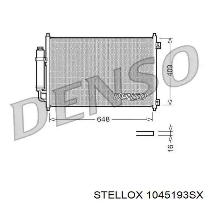 Конденсатор кондиціонера Stellox 1045193SX ціна, від 72.26 USD
