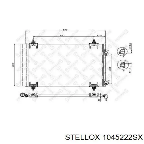 Купити 1045222SX Stellox Радіатор системи охолодження кондиціонера