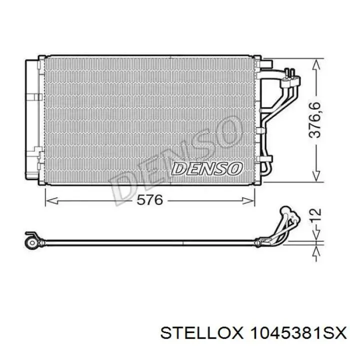 Купити 1045381SX Stellox Радіатор системи охолодження кондиціонера