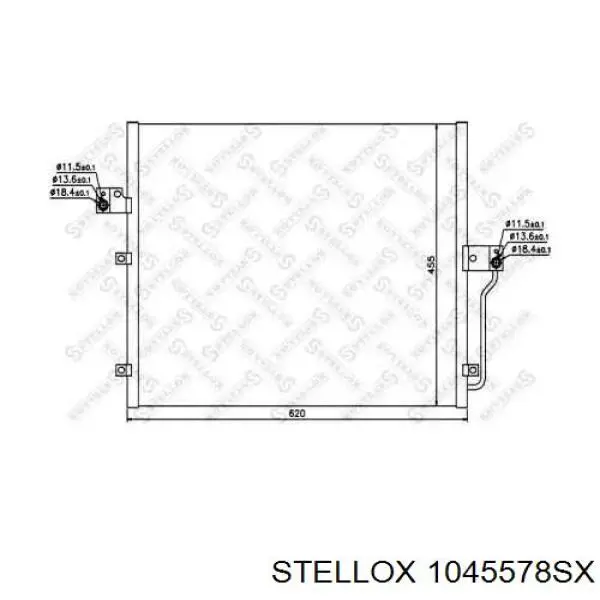 Радіатор кондиціонера 1045578SX Stellox