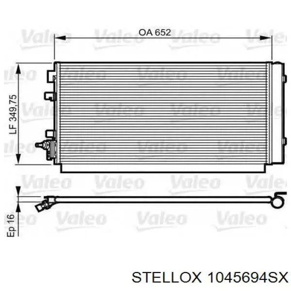 Радіатор кондиціонера 1045694SX Stellox