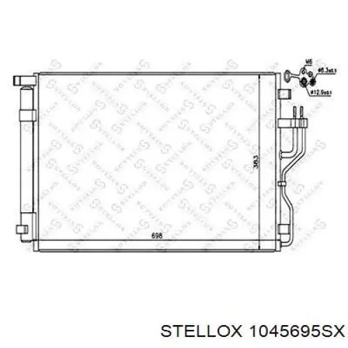 Радіатор кондиціонера 1045695SX Stellox