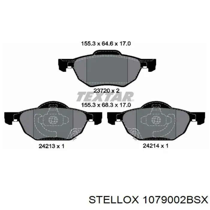 Гальмівні колодки Stellox 1079002BSX ціна, від 19.28 USD