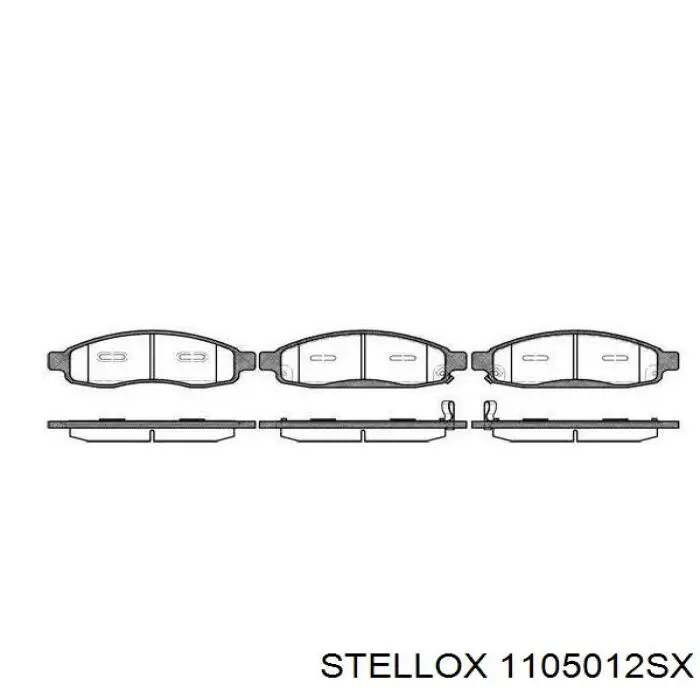 Колодки гальмівні передні, дискові 1105012SX Stellox