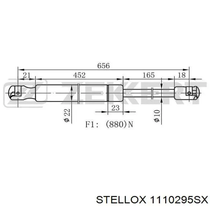 Купити 1110295SX Stellox Амортизатор двері багажника