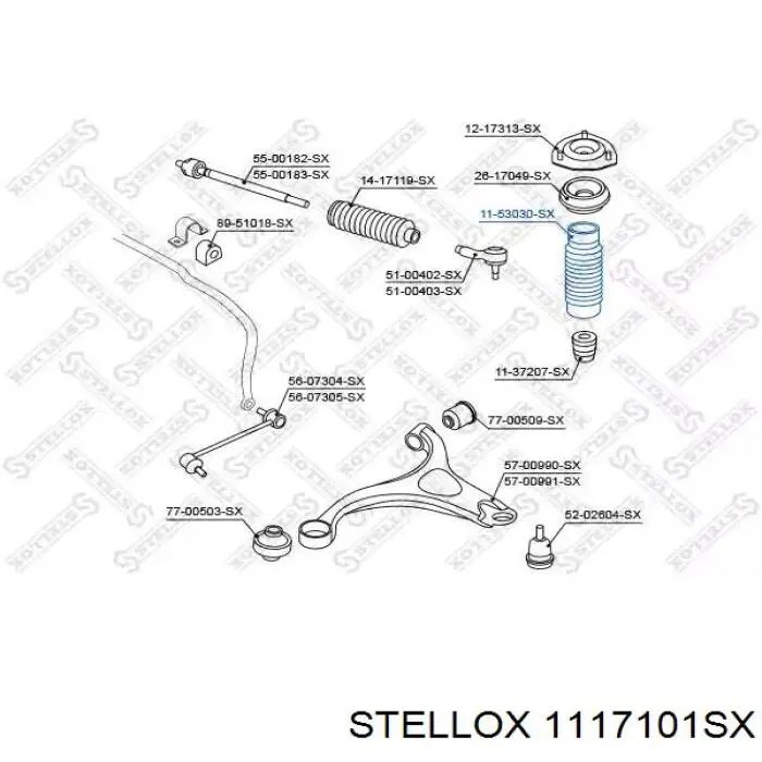 Купити 1117101SX Stellox Пильник заднього амортизатора
