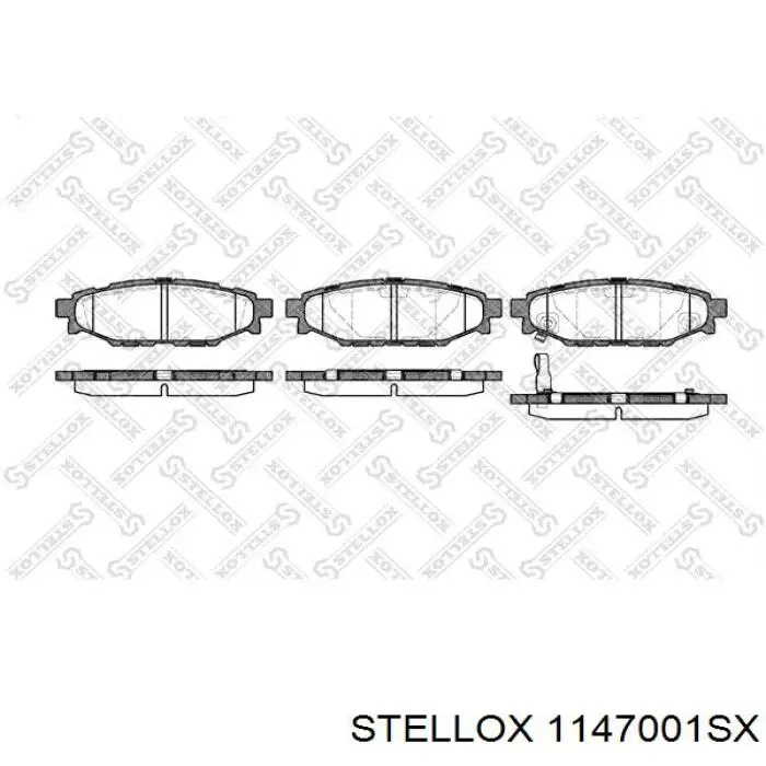 1147001SX Stellox Колодки гальмівні задні, дискові