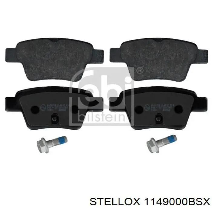 Задні гальмівні колодки 1149000BSX Stellox