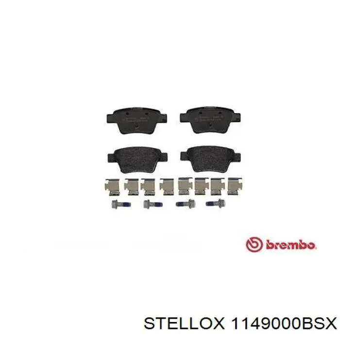 Колодки гальмові задні, дискові 1149000BSX Stellox