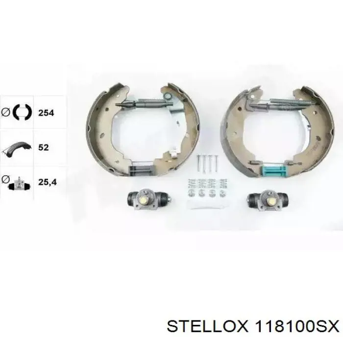 Колодки гальмові задні, барабанні Stellox 118100SX ціна, від 23.89 USD