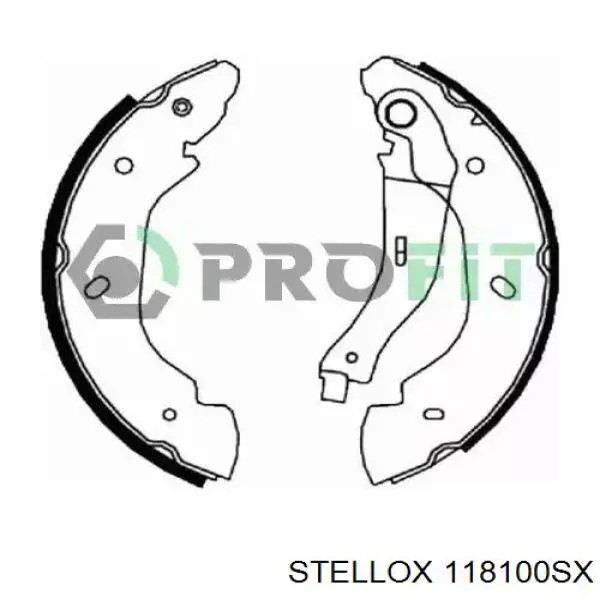 Купити 118100SX Stellox Колодки гальмові задні, барабанні