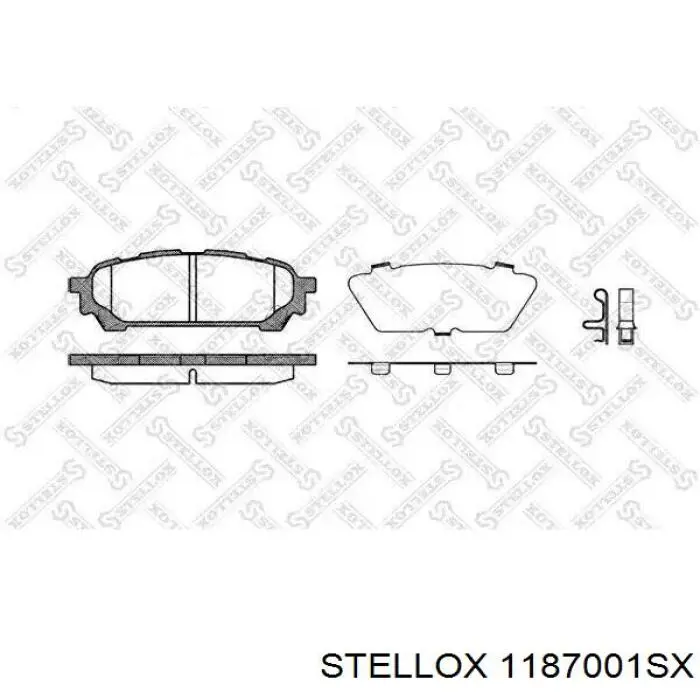1187001SX Stellox колодки гальмові задні, дискові