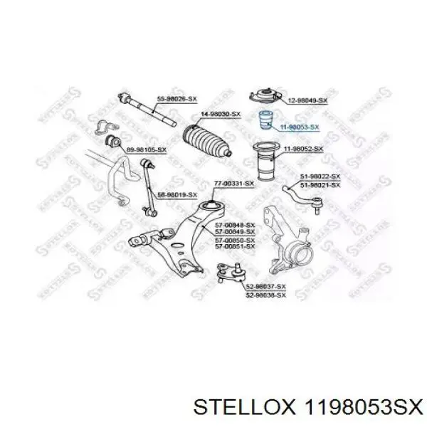 Буфер-відбійник амортизатора переднього Lexus RX 350/450H (GGL15, GYL15) (Лексус RX)