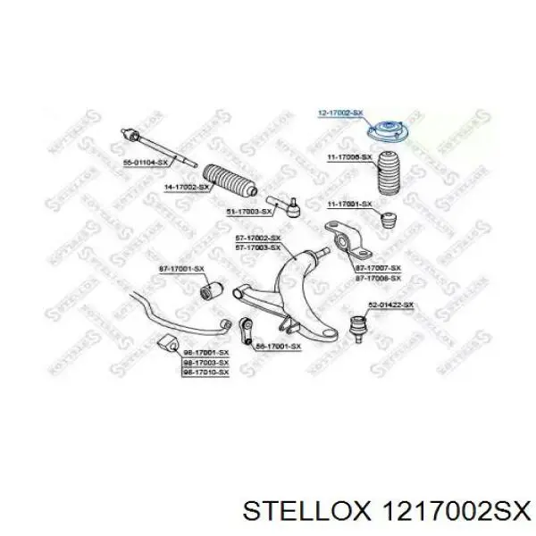 Опора амортизатора переднього 1217002SX Stellox