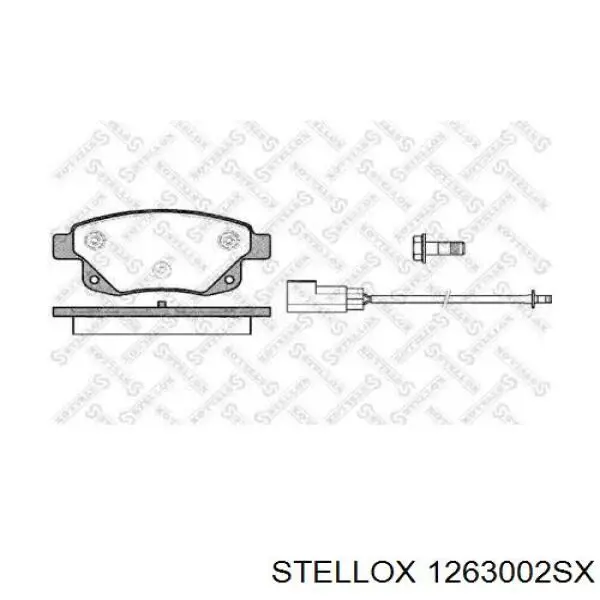 Задні дискові колодки Stellox 1263002SX
