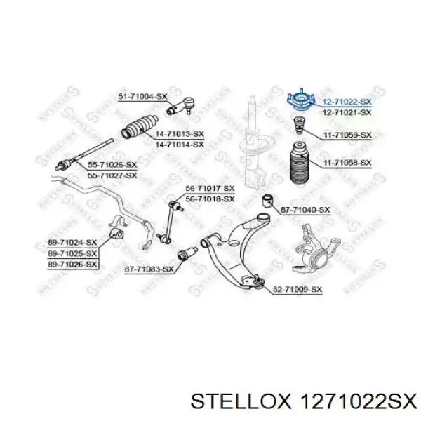 Подушка амортизатора переднього Kautek MZSM005