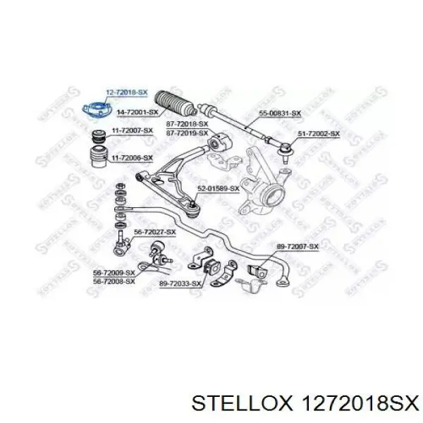 1272018SX Stellox опора амортизатора переднього