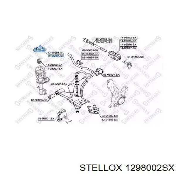 Опора амортизатора переднього 1298002SX Stellox