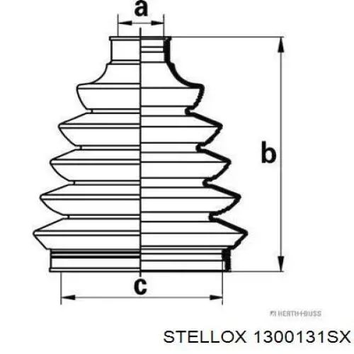 Пильник ШРУСа зовнішній 1300131SX Stellox