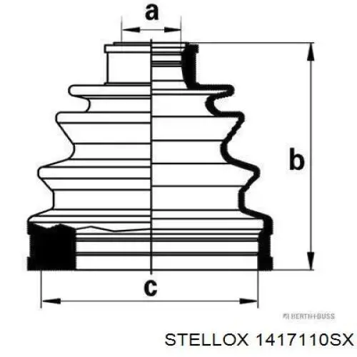 1417110SX Stellox Пильник рульової