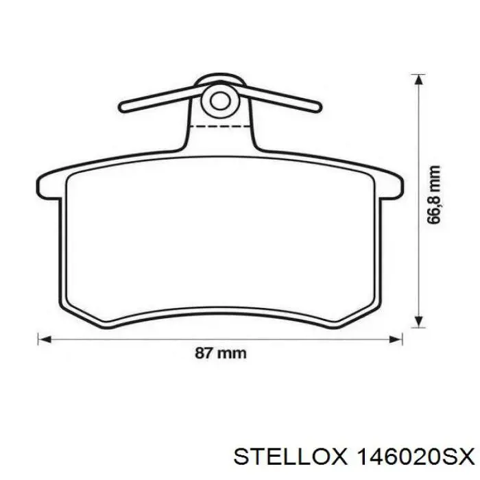 Задні гальмівні колодки 146020SX Stellox