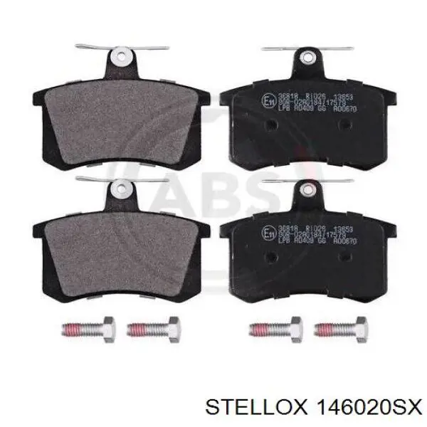 Задні гальмівні колодки Stellox 146020SX ціна, від 14.59 USD