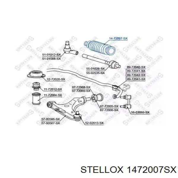 Пильник рульового механізму/рейки 1472007SX Stellox