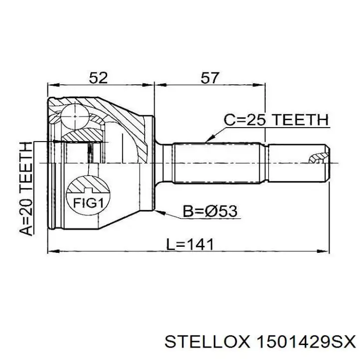 Граната колісна Stellox 1501429SX ціна, від 14.84 USD