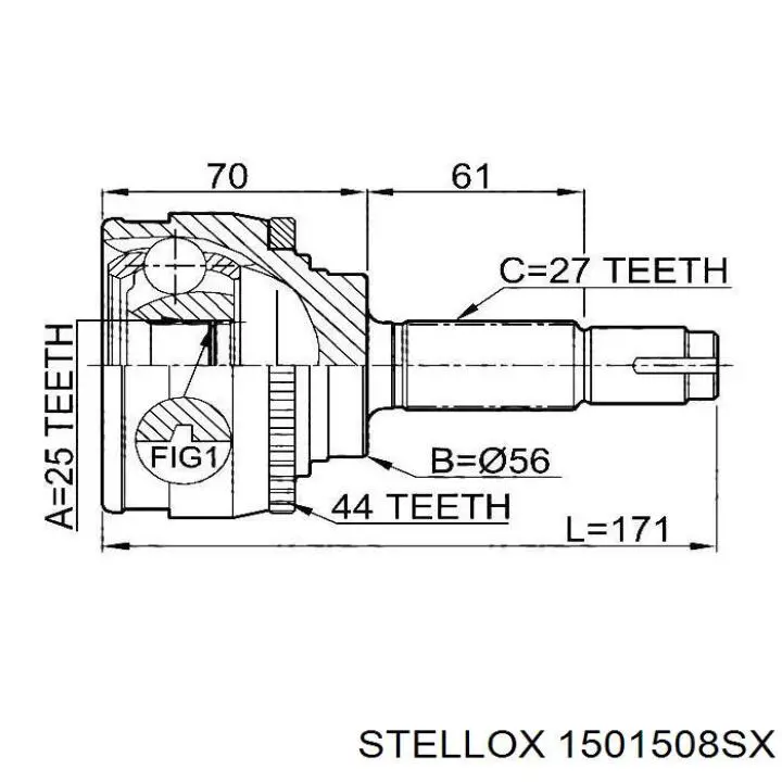 ШРУС зовнішній Pascal G11060PC